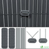 PVC Sichtschutzmatte 80x500 cm, Sichtschutz für Balkon Terrasse, Grau - vuunot.com