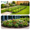 10 Paneele Dekorative Gartenzaun Metall Steckzaun 61x33cm Schwarz - vuunot.com