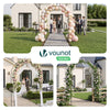 4er Set Rosenbogen Metall Stabil Gartenbogen 240x140x37cm Schwarz - vuunot.com