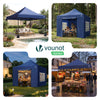 Verstärktes Pavillon 3x3m, Wasserdichter Faltpavillon mit 4 Seitenteilen&Sandsäcke Blau - vuunot.com