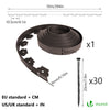 Flexible Rasenkante Beeteinfassungen Kunststoff, mit 30 Erdanker, Länge 10m Höhe 5cm, Braun - vuunot.com