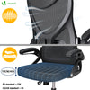 Bürostuhl ergonomisch, Schreibtischstuhl mit Einstellbarer Kopfstütze Schwarz - vuunot.com