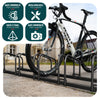 Fahrradständer für 6 Fahrräder, Boden und Wandmontage, Schwarz - vuunot.com