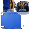 2er Set Sonnenliege Klappbar, Gartenliege Strandliege mit Sonnenschutz und Verstellbarer Rückenlehne, Blau - vuunot.com