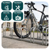 Fahrradständer für 6 Fahrräder, Boden und Wandmontage,Silber - vuunot.com