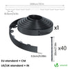 Flexible Rasenkante Beeteinfassungen Kunststoff, mit 40 Erdanker, Länge 20m Höhe 5cm, Anthrazit - vuunot.com