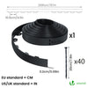 Flexible Rasenkante Beeteinfassungen Kunststoff, mit 40 Erdanker, Länge 20m Höhe 5cm, Schwarz - vuunot.com