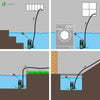 VOUNOT Schmutzwasserpumpe Tauchpumpe Schmutzwasser mit Integriertem Schwimmer, Abwasserpumpe Fördermenge 8000 l/h - vuunot.com