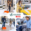 Schneeschieber Set Schneeschaufel + Teleskop Eiskratzer Orange - vuunot.com