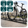 Fahrradständer für 4 Fahrräder, Boden und Wandmontage, Schwarz - vuunot.com