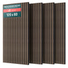 4er Set Akustikpaneele 120 × 60 × 2,1 cm, Akustik Wandpaneele in Holzoptik Dunkel-Eiche - vuunot.com