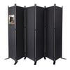 Paravent Raumteiler 6 Teilig Freistehend Stoff Trennwand 340 x 30 x 164 cm Anthrazit - vuunot.com