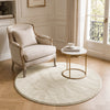 Weicher Kurzflor Teppich Wohnzimmer mit Antirutschmatte ф120 cm Beige - vuunot.com