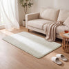 Weicher Kurzflor Teppich Wohnzimmer mit Antirutschmatte 80x150 cm Creme - vuunot.com