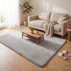Weicher Kurzflor Teppich Wohnzimmer mit Antirutschmatte 140x200 cm Grau - vuunot.com
