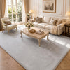 Weicher Kurzflor Teppich Wohnzimmer mit Antirutschmatte 240x340 cm Grau - vuunot.com