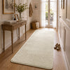 Weicher Kurzflor Teppich Wohnzimmer mit Antirutschmatte 80x200 cm Beige - vuunot.com