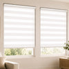 2er Set Doppelrollo klemmfix ohne Bohren, Duo Rollo Klemmrollo für Fenster und Tür, 100x150 cm, Weiß - vuunot.com