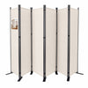 Paravent Raumteiler 6 Teilig Freistehend Stoff Trennwand 340 x 30 x 164 cm Beige - vuunot.com