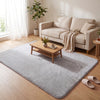 Weicher Kurzflor Teppich Wohnzimmer mit Antirutschmatte 160x230 cm Grau - vuunot.com