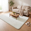 Weicher Kurzflor Teppich Wohnzimmer mit Antirutschmatte 140x200 cm Creme - vuunot.com