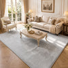 Weicher Kurzflor Teppich Wohnzimmer mit AntirutschmatteV 200x300 cm Grau - vuunot.com