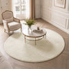 Weicher Kurzflor Teppich Wohnzimmer mit Antirutschmatte ф160 cm Beige - vuunot.com