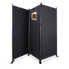 Paravent Raumteiler 3 Teilig Freistehend Stoff Trennwand 262 x 30 x 173 cm Anthrazit - vuunot.com