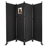 Paravent Raumteiler 4 Teilig Freistehend Stoff Trennwand 228 x 30 x 164 cm Anthrazit - vuunot.com
