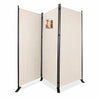 Paravent Raumteiler 3 Teilig Freistehend Stoff Trennwand 262 x 30 x 173 cm Beige - vuunot.com