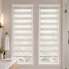 2er Set Doppelrollo Klemmfix ohne Bohren 45 x 150 cm Leinenfarbe - vuunot.com