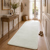Weicher Kurzflor Teppich Wohnzimmer mit Antirutschmatte 80x200 cm Creme - vuunot.com