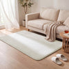 Weicher Kurzflor Teppich Wohnzimmer mit Antirutschmatte 120x160 cm Creme - vuunot.com