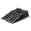 2er Set Auffahrrampe PKW bis 5T PP 91x30.5x22cm Schwarz - vuunot.com