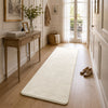 Weicher Kurzflor Teppich Wohnzimmer mit Antirutschmatte 60x180 cm Beige - vuunot.com