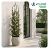 2 X Obelisk Rankhilfe Rosen Rankgitter Metall Ø40x194 cm Schwarz - vuunot.com