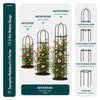 4 X Obelisk Rankhilfe Rosen Rankgitter Metall Ø40x194 cm Schwarz - vuunot.com