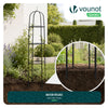 4 X Obelisk Rankhilfe Rosen Rankgitter Metall Ø40x194 cm Schwarz - vuunot.com