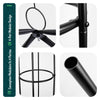 4 X Obelisk Rankhilfe Rosen Rankgitter Metall Ø40x194 cm Schwarz - vuunot.com
