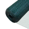 Drahtzaun Sechskantgeflecht, Maschendrahtzaun, 1x50m, Maschenweite 25mm, PVC-Beschichtet Grün - vuunot.com
