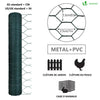 Drahtzaun Sechskantgeflecht, Maschendrahtzaun, 1x50m, Maschenweite 13mm, PVC-Beschichtet Grün - vuunot.com