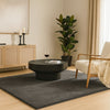 Teppich Wohnzimmer Groß 140x200 cm, mit Rutschfeste Rückseite & Antirutschmatte Anthracite - vuunot.com