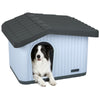 Katzenhaus & Hundehütte Indoor Outdoor, Haustierhaus Winterfest und Wetterfest 75 x 63 x 51 cm, Weiß - vuunot.com