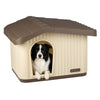 Katzenhaus & Hundehütte Indoor Outdoor, Haustierhaus Winterfest und Wetterfest 75 x 63 x 51 cm, Beige - vuunot.com