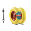 2 Stück Schubkarrenrad Pannensichere 4.80/4.00-8, Innenloch Ø20mm mit Achse, 392x92mm - vuunot.com