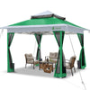 Pavillon Faltbar 3.6x3.6m, Pop Up Faltpavillon Gartenzelt Partyzelt Gartenpavillon, Grün - vuunot.com