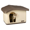 Katzenhaus & Hundehütte Indoor Outdoor, Haustierhaus Winterfest und Wetterfest 60 x 51 x 41 cm, Beige - vuunot.com