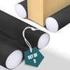 2er Set Türdichtung unten, zuschneidbare Zugluftstopper für Türen, 96 cm, Schwarz - vuunot.com