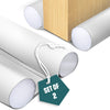 2er Set Türdichtung unten, zuschneidbare Zugluftstopper für Türen, 96 cm, Weiß - vuunot.com