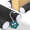 3er Set Türdichtung unten, zuschneidbare Zugluftstopper für Türen, 96 cm, Schwarz - vuunot.com